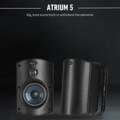 For those who desire big, bold sound, we offer the Polk Atrium 5. This speaker is built to withstand the elements while delivering a wide sound dispersion and powerful bass, perfect for entertaining in larger outdoor areas.