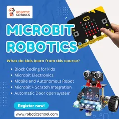 In our Micro:bit Robotics course, students dive into electronics and block coding. They learn to build mobile and autonomous robots, and even integrate Micro:bit with Scratch for more creative projects.