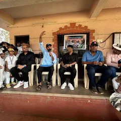 During his visit, Saurabh Netravalkar sits on a panel with our coaches, sharing his experiences and offering advice to the aspiring cricketers and their parents in attendance.