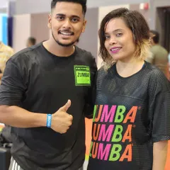 With the brand ambassador of Zumba, Sucheta Pal mam. It was a great experience to share the stage with her and be inspired by her energy and passion.