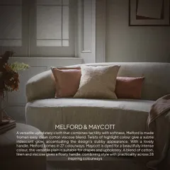 A closer look at the Melford & Maycott fabrics, a versatile cotton-viscose blend that combines a soft, slubby appearance with a lovely handle, available in 27 inspiring colorways.