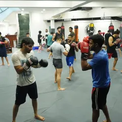 Our beginner kickboxing classes are packed with energy. Students learn fundamental striking combinations in a safe and supportive environment.