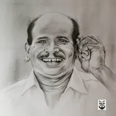 My pencil sketch tribute to "Tulunad Manikya" Arvind Bolar, a beloved actor from my home region. It's an honor to draw the figures who define our local culture.