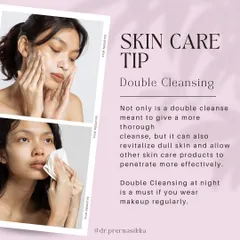 Double cleansing is a vital step, especially at night if you wear makeup or sunscreen. It involves using an oil-based or micellar cleanser first to break down products, followed by a water-based cleanser for a thorough clean that allows other products to penetrate more effectively.