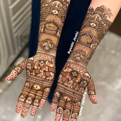 This design proves you don't need human figures for a celebratory feel. It includes traditional wedding elements like the dhol, shehnai, and kalash, surrounded by majestic elephants and peacocks.