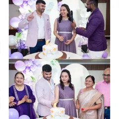 The cake cutting ceremony with family. We help plan these key moments, ensuring everyone feels included in the celebration.