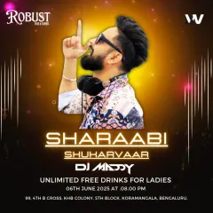 My 'Sharaabi Shukarvaar' nights are legendary. This is one of my signature desi parties, a perfect tipsy Friday filled with Bollywood hits at Robust Pub & Diner in Koramangala.