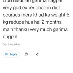 This is what keeps me going. This client lost 6 kgs in just 2 months by following my customized diet course. It shows that with the right plan, you can see real results without feeling deprived.