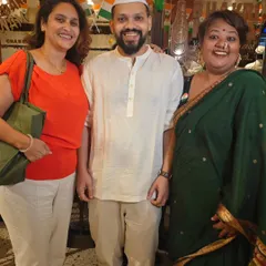 With happy guests at my Kolhapuri Konkan Food Express pop-up. The best part of these events is meeting wonderful, sweet souls who share my love for food.