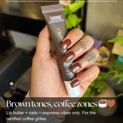For the coffee lovers, we're matching our nails to our favorite drink. This rich, espresso-toned gel manicure is chic, modern, and perfect for any season.