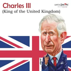 A portrait of Charles III, King of the United Kingdom.