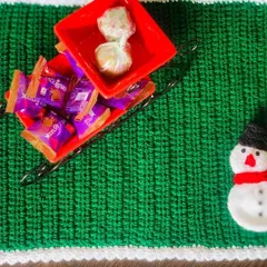Another wonderful photo from a client showing my snowman placemat on their table. Thank you for sharing the love.