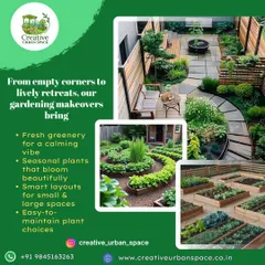 From empty corners to lively retreats, my gardening makeovers bring fresh greenery and seasonal plants to your home. This collage highlights my work with smart layouts for small spaces and the creation of edible gardens with raised beds.