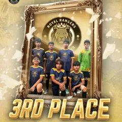 A fantastic 3rd place finish for our U-12 squad at the DSA AIFF Blue Cubs League. This podium finish is a testament to their consistent effort and fighting spirit throughout the grassroots football tournament.