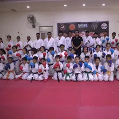 The full team from our recent Advanced Kumite Seminar. It’s an honor to bring together so many dedicated karateka, from young children to senior belts, to learn from the best in the sport.