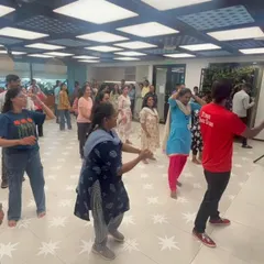 The team at Pearson India fully engaged in our corporate dance session. We bring all the energy and easy-to-follow steps to make your office event a huge success.