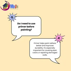 A common question I get is about using primer. I always recommend it because it helps the paint adhere properly and improves the durability of the final finish, saving you money in the long run.