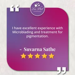 We are grateful when patients share their positive experiences. This review highlights a patient's satisfaction with her microblading and pigmentation treatments, motivating us to continue delivering thoughtful and effective care.