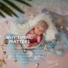 Why does timing matter so much? Those first few weeks are magical, and booking your session early ensures we can capture those peaceful, sleepy poses that define newborn photography.