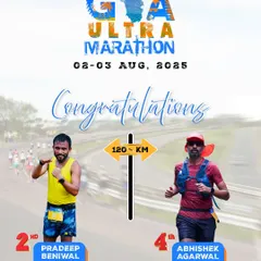 Hard miles, strong minds, big finishes. Pradeep and Abhishek clinching 2nd and 4th place at the brutal 120 KM Goa Ultra. These results aren't accidental; they are built on relentless consistency.