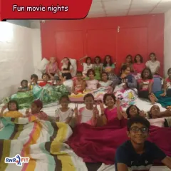 It's not all hard work. We love to build team spirit with fun activities like movie nights, giving our gymnasts a chance to bond and create lasting memories together.