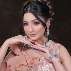 This portrait showcases the confidence that comes with a professionally done glamour look. Our courses focus on both the technical skills and the artistry of makeup.