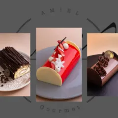 A look at my three delightful Bûche de Noël flavors for the holiday season. Each one is crafted to bring a touch of French elegance to your Christmas table.