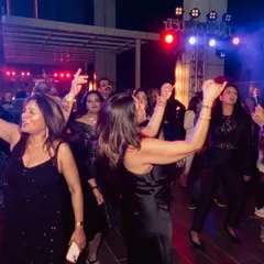 The dance floor at a recent tour stop. Seeing a crowd this happy and carefree is the best reward for us as performers.