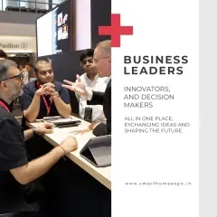 A promotional graphic highlighting that our expo is where business leaders, innovators, and decision-makers gather to shape the future.