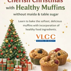 Learn to bake delicious and healthy treats without guilt. As part of our course, we hold workshops on creating goodies like these Christmas muffins, made entirely without maida or table sugar, using wholesome and nutritious ingredients instead.