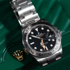 The hunt for a Rolex Explorer II ends here. We get our hands on these robust and reliable timepieces, complete with the signature orange 24-hour hand and brushed steel finish. This is a true tool watch for any collector.
