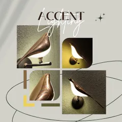 Accent lighting can be both functional and artistic. These charming bird-shaped wall sconces add a whimsical and elegant touch, casting a soft, warm glow that enhances the atmosphere of any room.