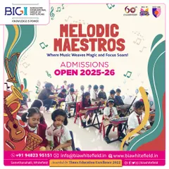 Melodic Maestros! Our music program helps weave magic and improve focus. We are now accepting admissions for the 2025-26 academic year.
