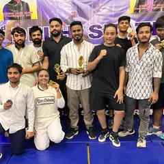 My team, my champions. This photo was taken after a successful competition where my students brought home trophies and medals. I am incredibly proud of their dedication.
