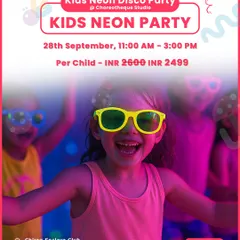 Get ready to glow at the Kids Neon Disco Party! This event at Choreotheque Studio is perfect for kids 6+ who love to dance and have fun under the blacklights.