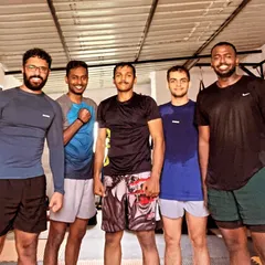 A few of the guys after a BJJ fundamentals class. It's always a good session when you get to roll and learn with your teammates.