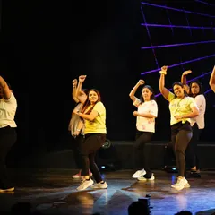 Our amazing ladies kicking off their power-packed Zumba performance at Zest '25. The energy in the auditorium was incredible as they turned fitness into a full-blown stage party.