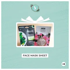 A small gesture of care. Including face mask sheets in a hamper is a great way to encourage someone to take a moment for themselves.