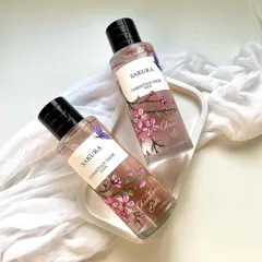 Here are the 'Sakura' fragrance bottles, adorned with hand-painted cherry blossoms. Each design is carefully considered to reflect the essence of the perfume, turning it into a piece of display art.
