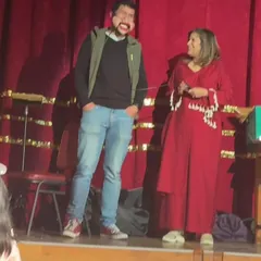 The human puppet act in full swing at a school show. It's amazing how this segment works for all age groups, from kids to corporate professionals.