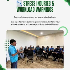 In partnership with YOS Health Specialists, we conduct workshops on crucial topics like stress injuries and workload management to keep our young athletes healthy and on the field.