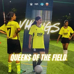 Queens of the field, ready to dominate. This shot shows three of our players in their yellow kits, standing with confidence on the turf. This is the attitude we bring to every game.
