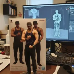 This figurine pose shows a more casual but still strong look. It's a reminder that fitness is part of your identity, even in your everyday style.