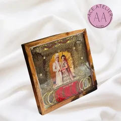 Your bridal story doesn't end with the wedding. I preserved this bride's precious kaleeras, chuda, and wedding photo in a deep teakwood frame, creating a stunning piece of wall art filled with memories.
