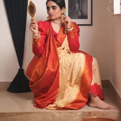 There is a unique poetry to the classic Bengali drape, with its distinctive box pleats and pallu thrown over the shoulder. This style is perfect for festive occasions like Durga Puja, and I teach the authentic technique to capture its timeless charm.