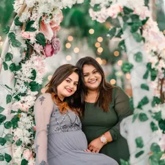 A beautiful portrait of the mom-to-be with a guest at her baby shower. Our goal is to create a comfortable and gorgeous environment where everyone can relax and celebrate.