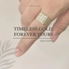 This solid gold ring, set with a grid of brilliant-cut diamonds, is designed with a substantial weight and presence. It’s a piece that feels as good as it looks, crafted for the man who values enduring style and quality.