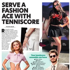 A full view of the Times of India Entertainment feature on the tenniscore trend, where I contributed as a style expert.