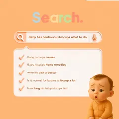 "Baby has continuous hiccups what to do?" Hiccups are usually normal in infants, but if they are persistent or seem to cause distress, it's natural to worry. We explain the common causes and when it might be a good idea to consult a doctor.