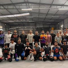 Our kind of Friday night. The team together after a hard week of training, ready to do it all again on Monday.